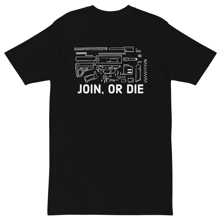 Join, or Die. v1 premium t-shirt