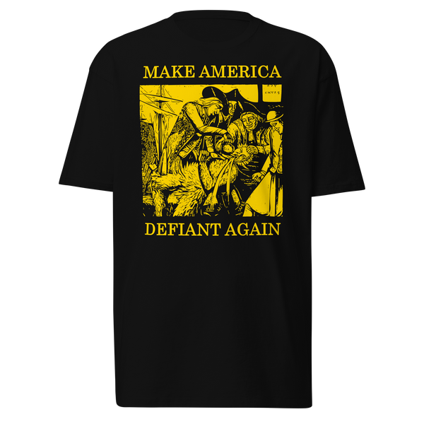 Make America Defiant Again 22 (gold) premium t-shirt
