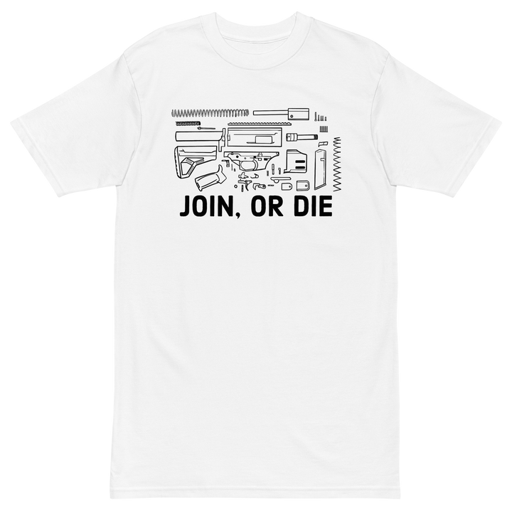 Join, or Die. v1 premium t-shirt