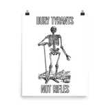 bury tyrants not rifles white poster