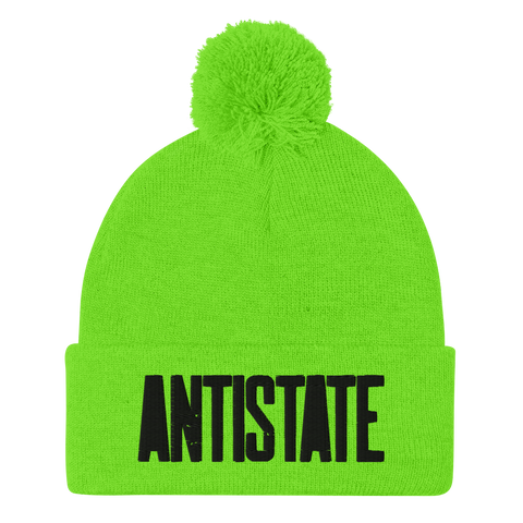 Stone pom beanie