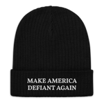 Make America Defiant Again ribbed knit beanie