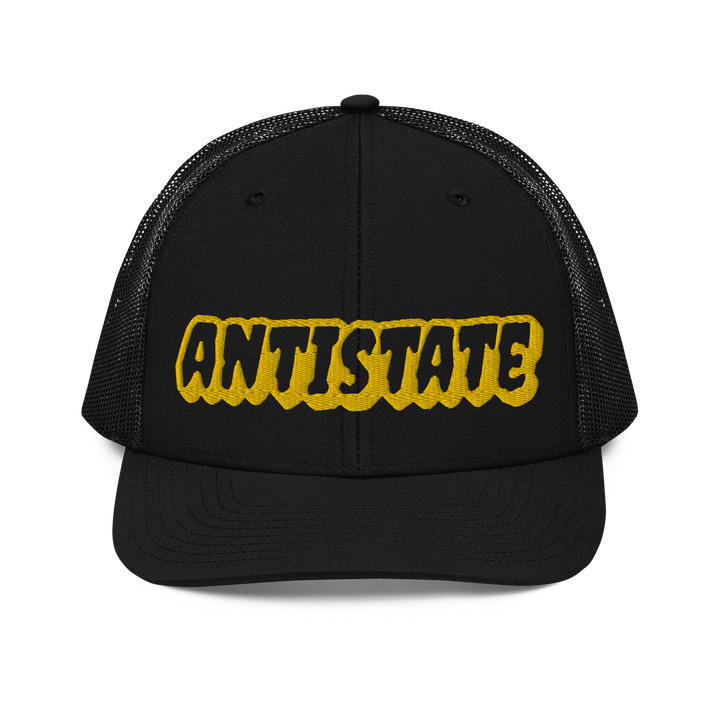 Creepy black/gold trucker hat