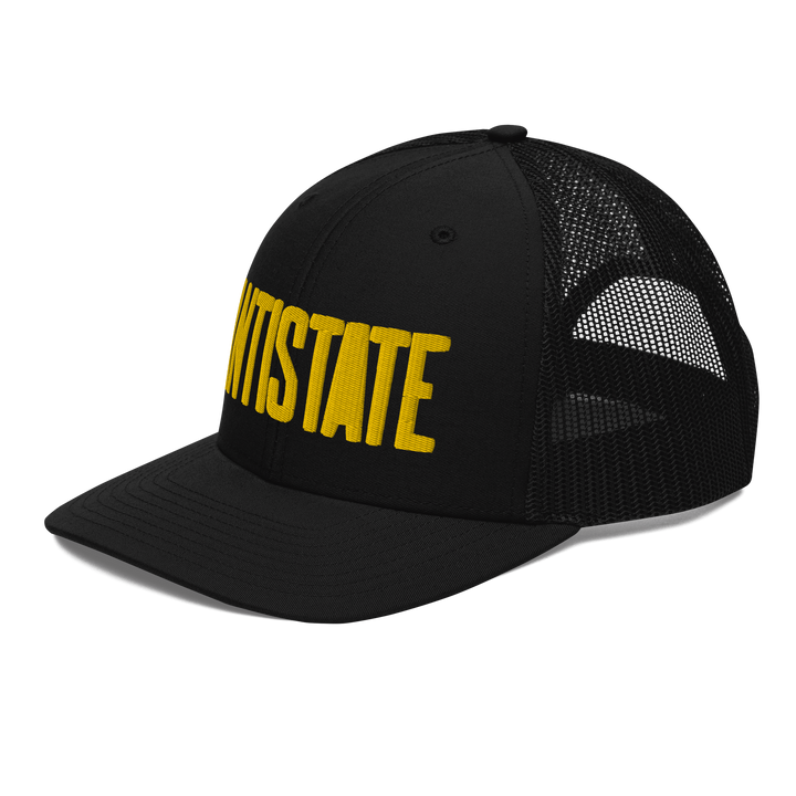 Stone black/gold trucker hat