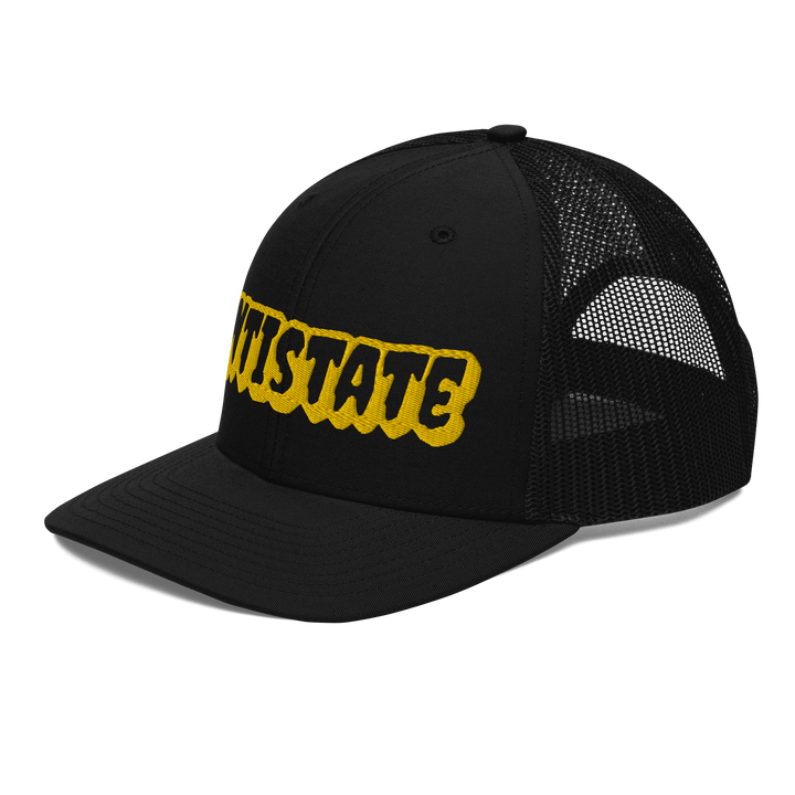 Creepy black/gold trucker hat