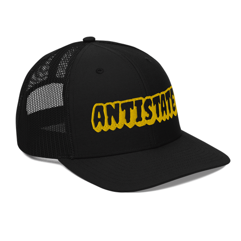Creepy black/gold trucker hat