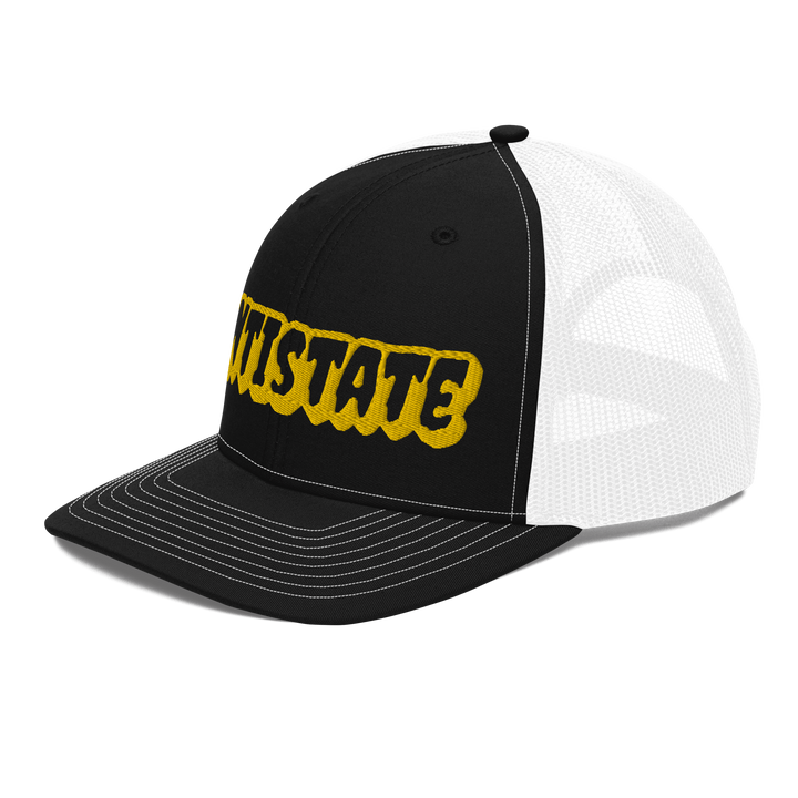 Creepy black/gold trucker hat