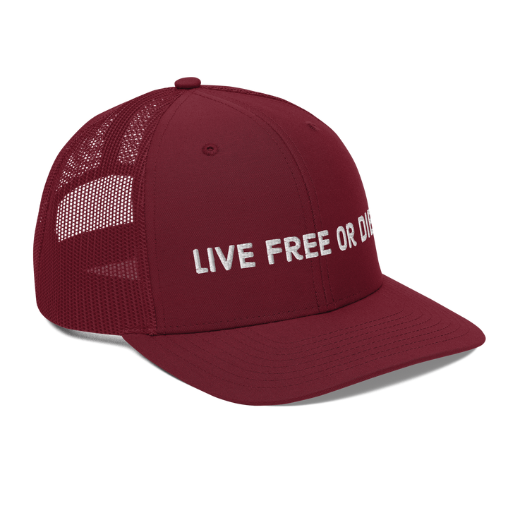 Live Free or Die trucker hat