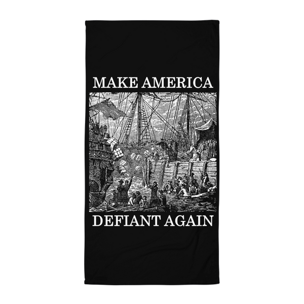 Make America Defiant Again beach towel