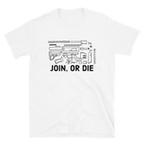 Join, or Die. basic t-shirt
