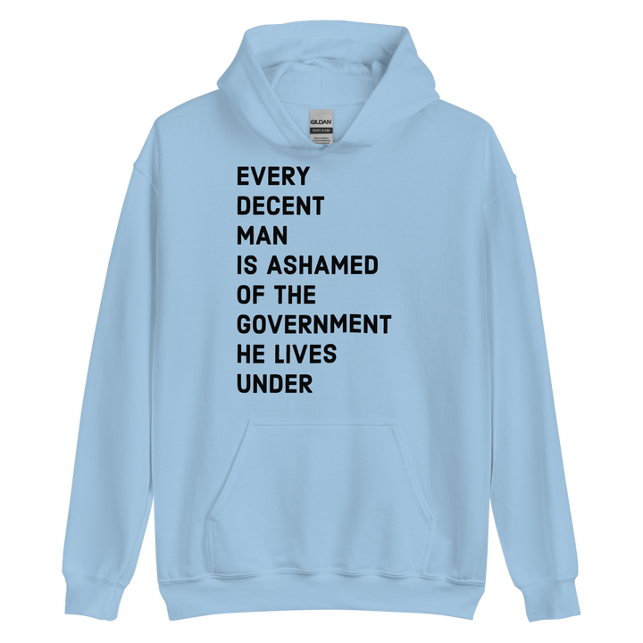 Ashamed of the Government v1 hoodie