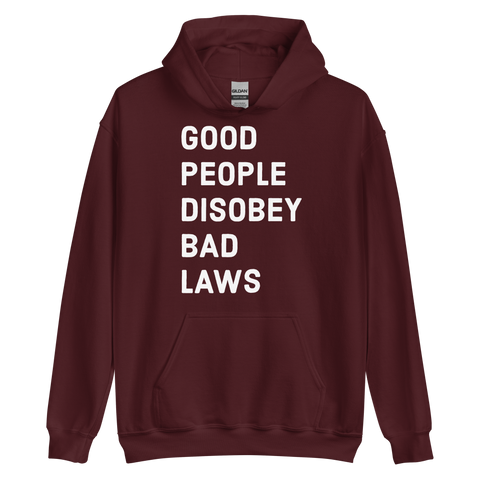 Disobey Bad Laws v1 hoodie