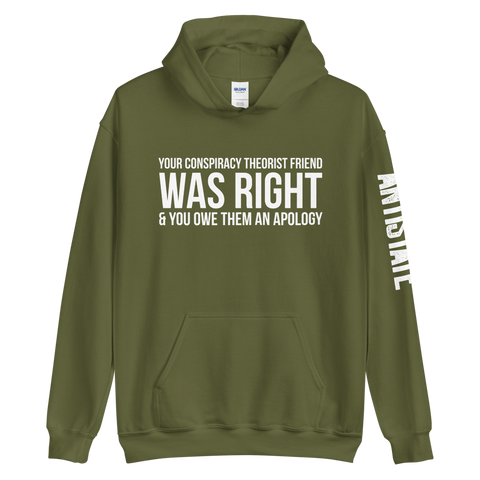 Conspiracy Theorist Friend v1 hoodie
