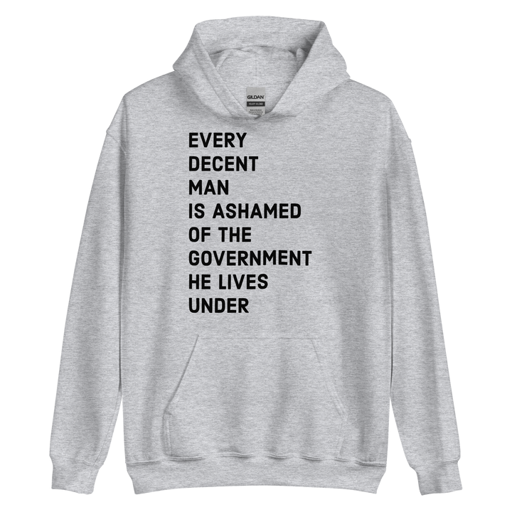Ashamed of the Government v1 hoodie