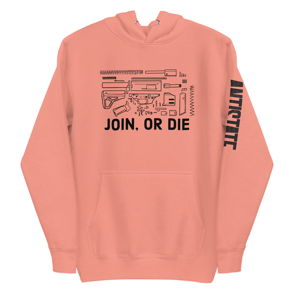 Join, or Die. v1 premium hoodie