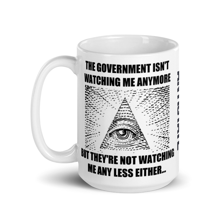 gov't isn't watching white mug