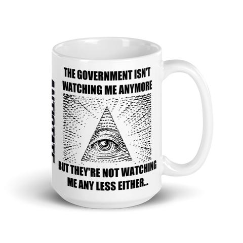 gov't isn't watching white mug