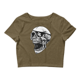 Eyepatch skull v1a women's crop t-shirt