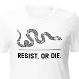 Resist, or Die. women's tri-blend t-shirt